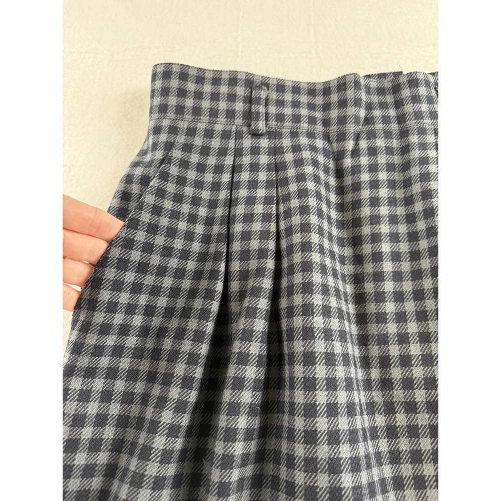 Vtg Jones New York Pencil Skirt 8 Midi Wool Checked Fully Lined Office Career - Picture 2 of 12